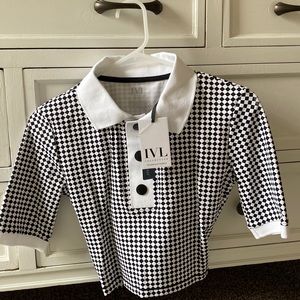 IVL cropped collared shirt NWT